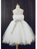 Ivory Tulle Cute Tutu Flower Girl Dress